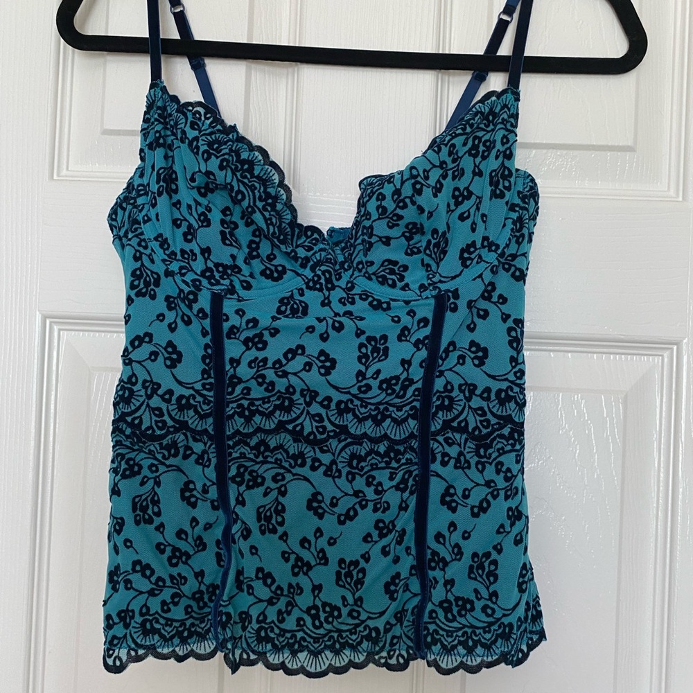 Cosabella Blue Sleeveless Bustier Camisole